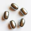 Gray Iridescent Faux Pearl Oval Beads for DIY Jewelry Making