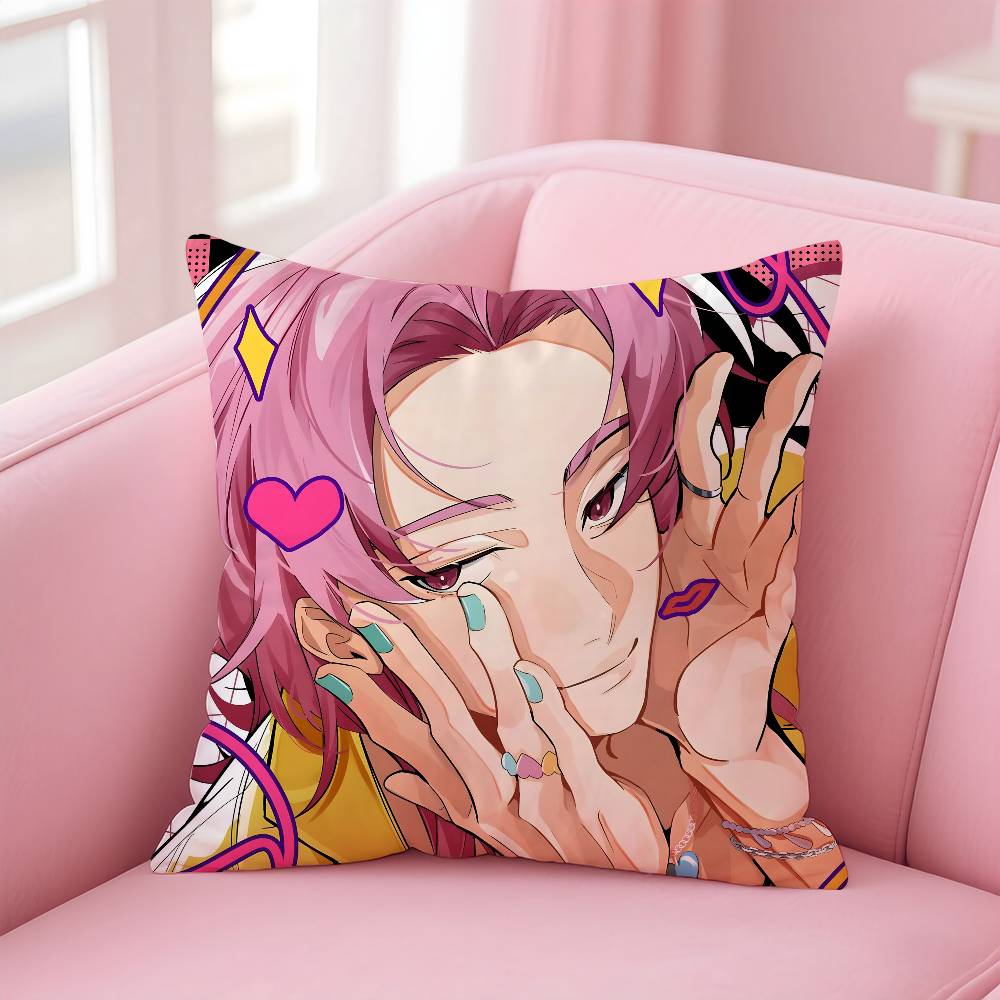 KPop S-Saja B-Boys Pillow Case Pattern Printing Pillowcase Living Room Sofa Cushion Cover Bedroom Room Decor