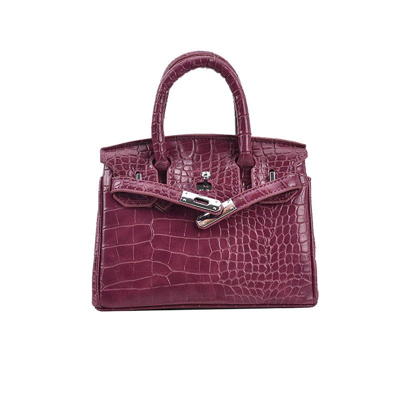 

Модная платиновая сумка новая высококачественная текстура крокодиловый узор сумочка на плечо сумка-мессенджер темно-фиолетового