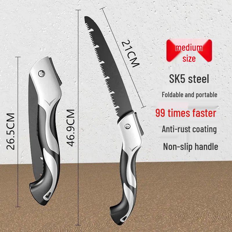 Express Garden High Manganese Steel Folding Hand Saw for Woodworking and Outdoor Use