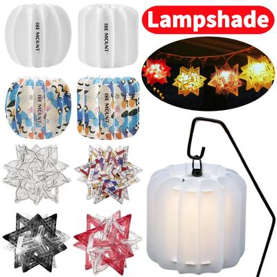 For GZ Pumpkin Shape Lampshade Ultralight Camping Light Lampshade Waterproof Pleated Lantern Shade Camping Light Accessories