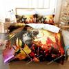 Sword Art Online Bettwäsche-Set 3D Anime-Druck Polyester Bettbezug Kissenbezüge Queen King für Kinder Geschenk Anime Bettbezug-Sets