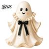 Ghost Figurine for Fireplace Halloween Resin with Wicker Basket Cute Tabletop Unique Gift Ideas Decor Holiday Ornament Organizer Entryway
