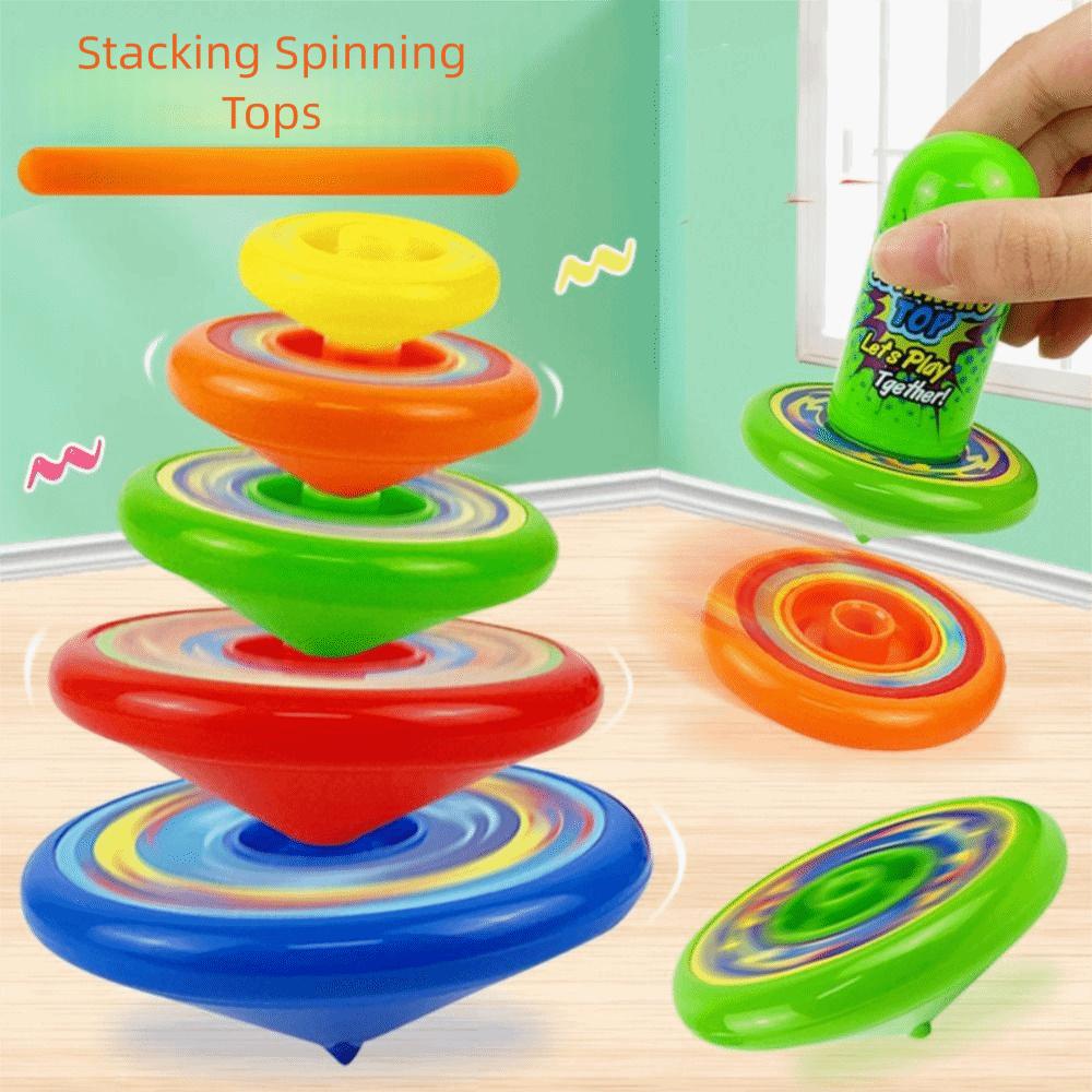Rotating Toy Flying Stacking Gyroscopes Interesting Launcher Gyroscope Set  Kids Toy