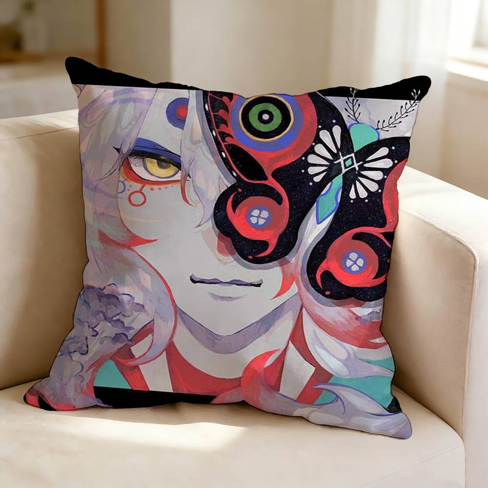 Anime MMononoke Cool KKusuriuri Square DoubleSided Printed Pillow Case Bedroom Bedside Pillow Sofa Cushion Cover