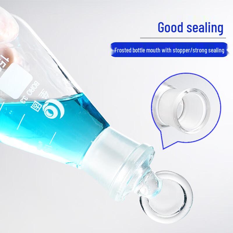 Legu High Borosilicate Glass Erlenmeyer Flask with Ground Stopper