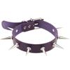 Black Spiked Choker Necklace Punk Collar Female Women Men Black Leather Studded Rivets Chocker Jewelry Gothic Accessories