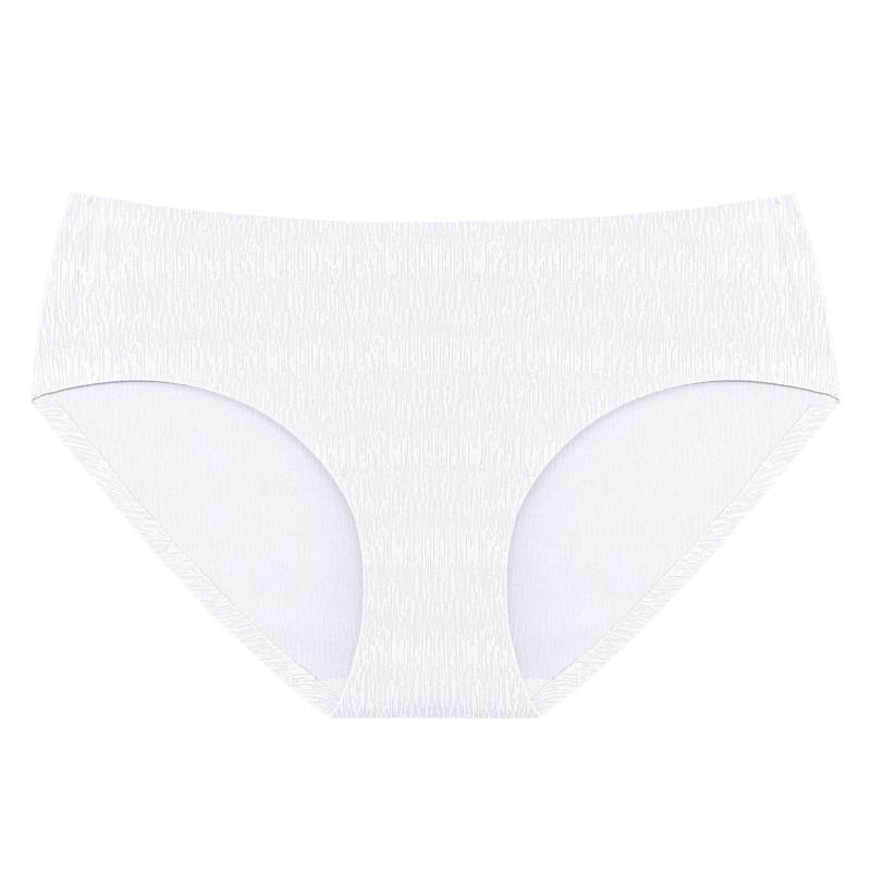 

Allofme женские бесшовные и бесследные трусики, однотонное нижнее белье из шелковой ткани, антибактериальное нижнее белье, трусы XL белый