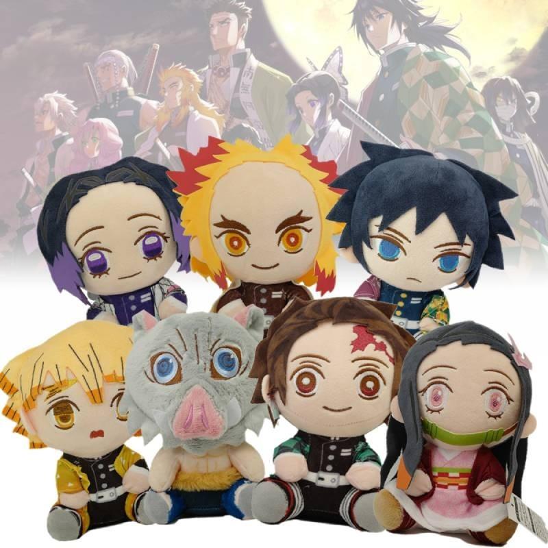 Adorable Demon Slayer Plush Doll Tanjiro And Nezuko Cartoon Anime Characters Gift For Kids