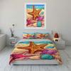 Starfish and seashell design. Bedding sets Duvet cover sets Duvet covers Pillowcases(1*Duvet Cover 2*Pillowcases without duvet insert)