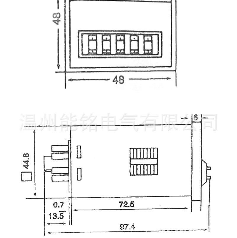 Danlong DH48S Time Relay, 2Z/1Z Pin, 220V/24V Preset Electronic Relay.
