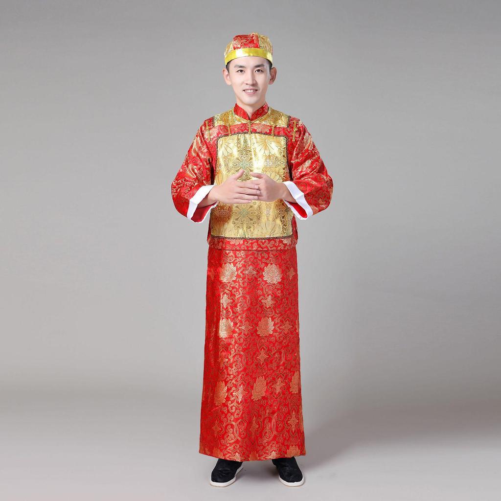 Qing Dynasty Men's Prince Costume - Manchu Beile Lord Outfit for Stage and Events