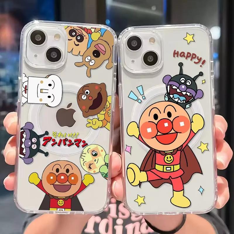 Anime Anpanma Magsafe Magnetic Phone Case For iPhone 17 Air 16 15 14 13 12 11 Pro Max Plus Mini SE 2020 2022 Soft Transparent