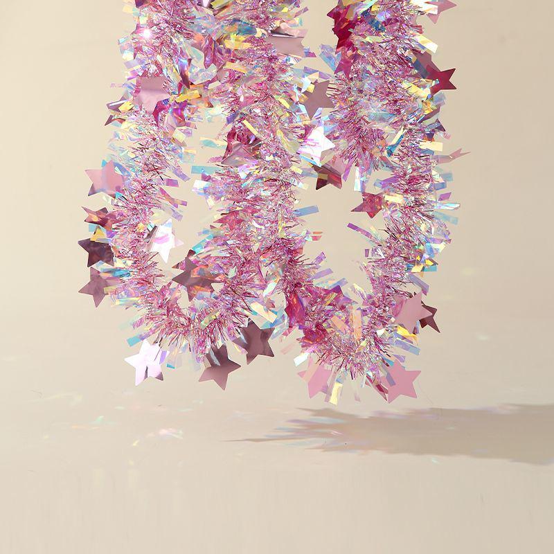 Shiny Ribbon Pull Flower Tinsel for New Year, Wedding, Birthday, and Indoor Festival Decoration
