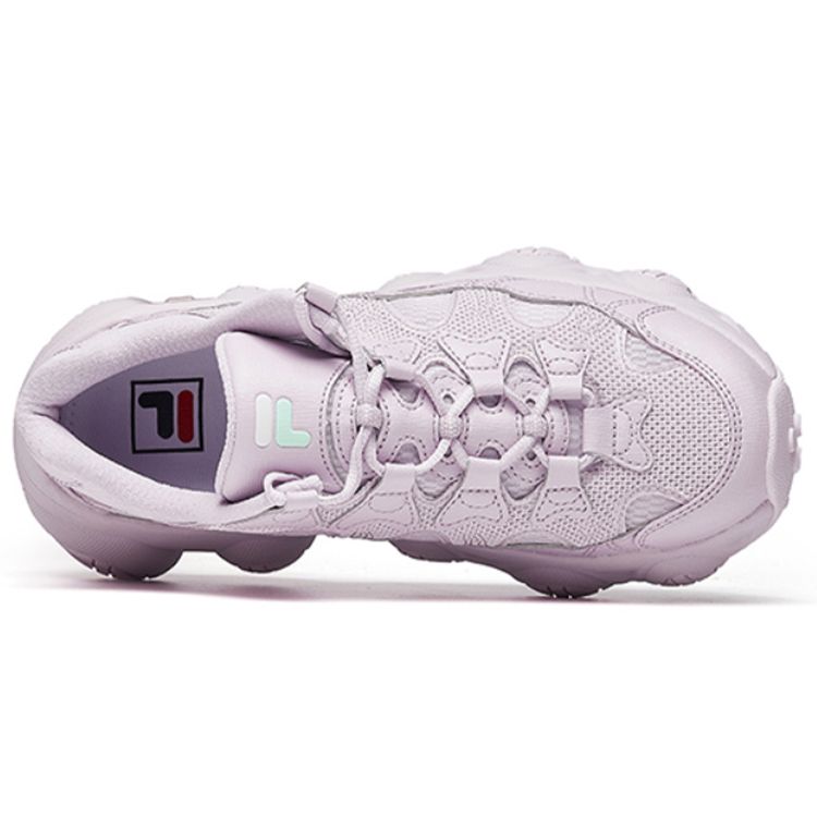 FILA Jagger Fabric Synthetic Leather Sports Wear Resistant Breathable Low Top Lifestyle Shoes Women Shoes Purple F12W021409FLF