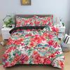 Skull Duvet Cover Set Flowers Comfortable Duvet Quilt Cover Pillowcase Bedding Set Children Bedroom Decoration Home Textile
