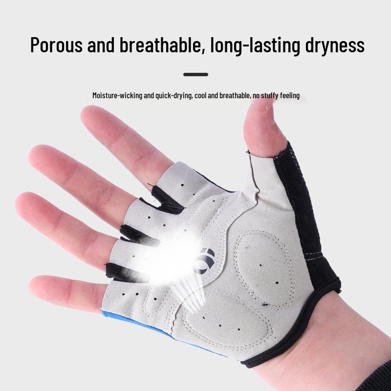Anti-Shock Half-Finger Cycling Gloves with Silicone Grip