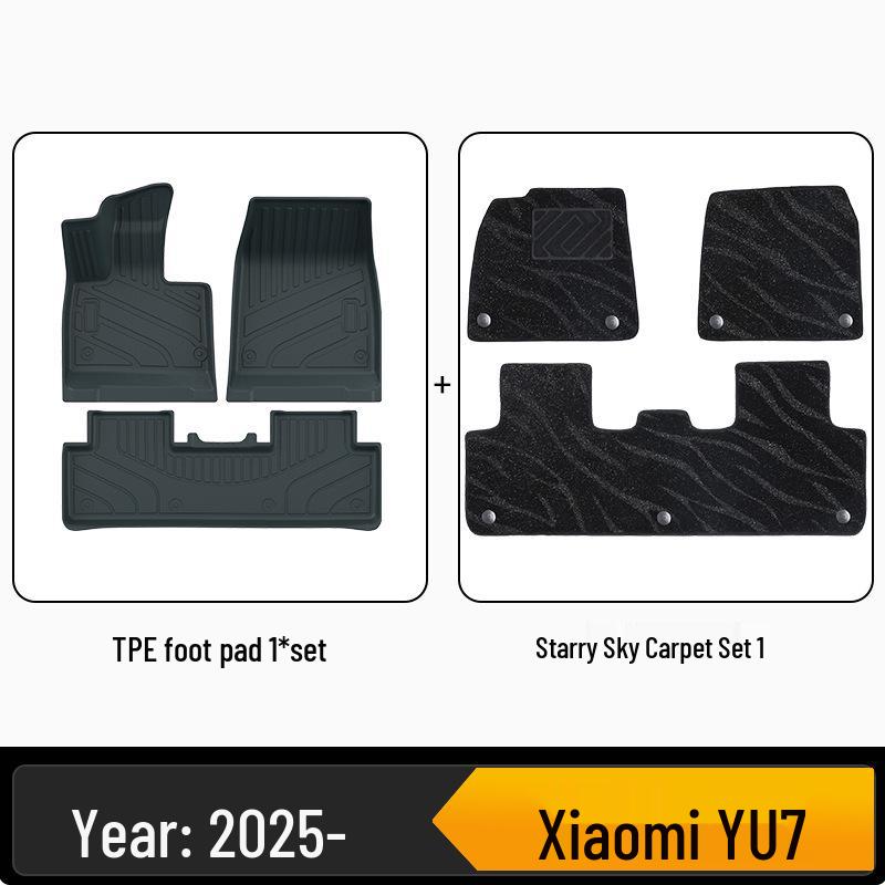 TPE Floor Mats for Xiaomi YU7 - Eco-friendly, Odorless, Color-Matching Interior.