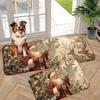 1Pcs Anti Fatigue Door Rugs, Santa Claus Print Waterproof Non-Slip Thick Cushioned Door Mat Heavy Duty Comfort Standing Mat for Door