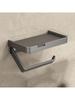 Toilet Paper Holder, Adhesive or Screw Wall-mounted Paper Roll Holder, Multi-functional Bathroom Storage Distributor