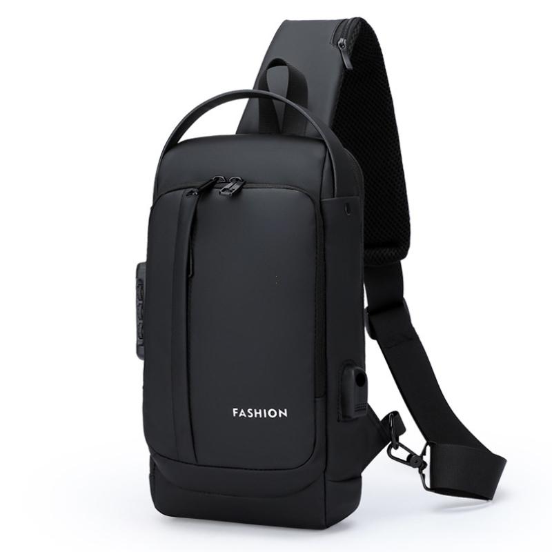 Password Lock Anti-theft USB Men's Bag Men's Chest Bag Casual Sports Travel Backpack Shoulder Crossbody Bag Men Motorcycle Bags