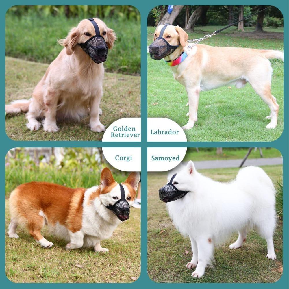 Long Snout Pet Muzzle Lightweight Anti Bite Muzzle No Chafe Dog Bark Stopper Medium Large Dogs