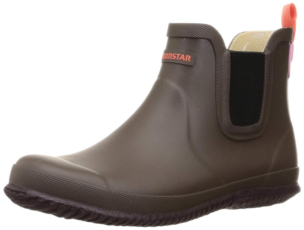 Moonstar RLS02 Soil Rain Rain or Rubber Boots with Functional Cup Sizes 2E Women's Shoes, Shine, Insole, 21-26cm, 25.0cm,