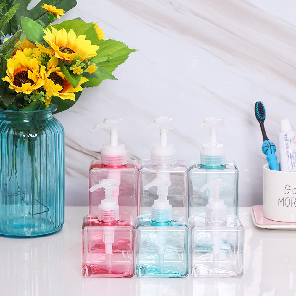 Supplies Press Mousse Portable Square Shape Lotion Bottles Soap Dispensers Hand Pump Shampoo Bottle