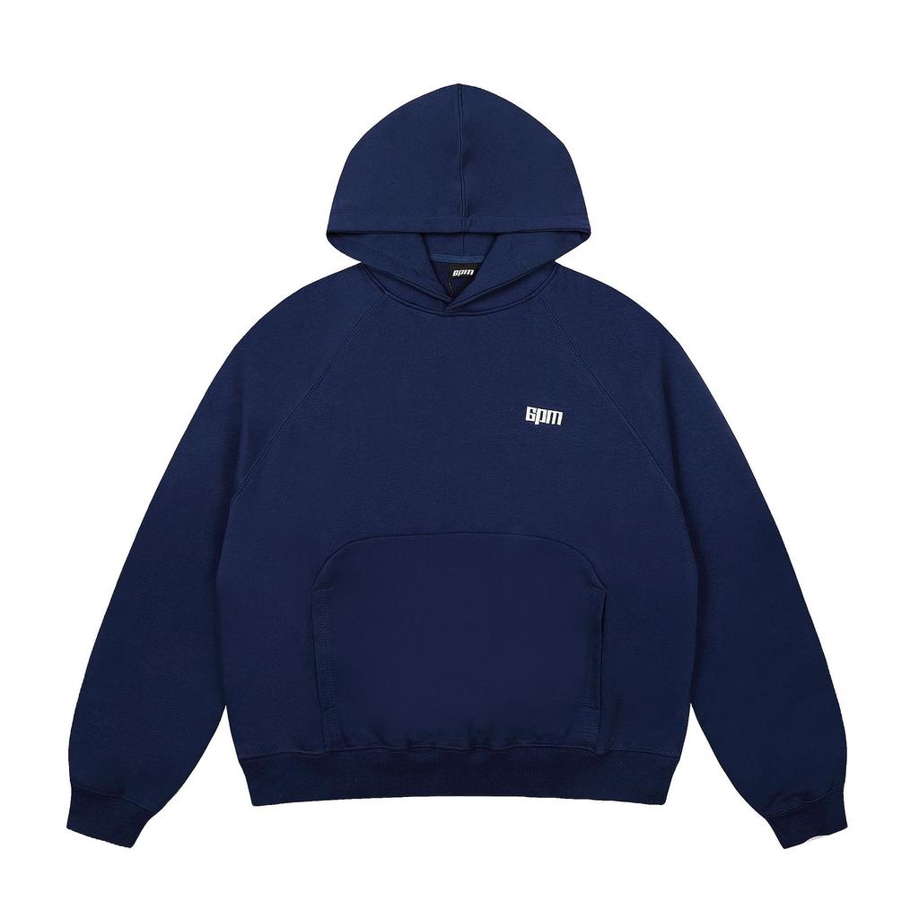 Trendige 6PM schwere Baumwoll-Reißverschlussjacke: Lockerer Schnitt, Streetwear-Stil mit aufgesetzter Stickerei.