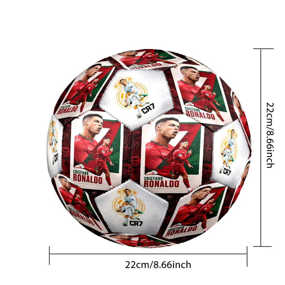 Ronaldo's Legacy Soccer Soccer Ball Size 5 Football Machine-Stitched Indoor/Outdoor Training and Matches for Football Accessories