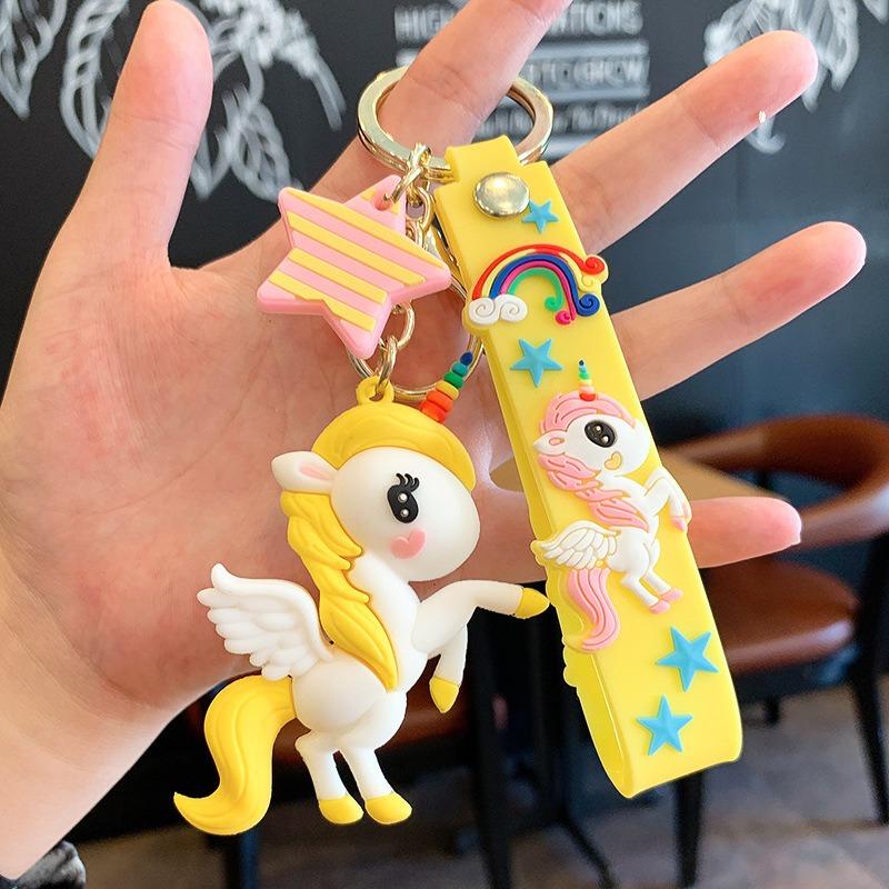 Keychain Korean Version of Creative Pendant Couple Small Gift Schoolbag Pendant Colorful Pony