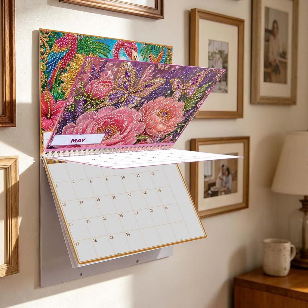 2027 Calendar with Seasonal Flowers , 15 Wall Calendar Arts and Crafts Gift for Adults