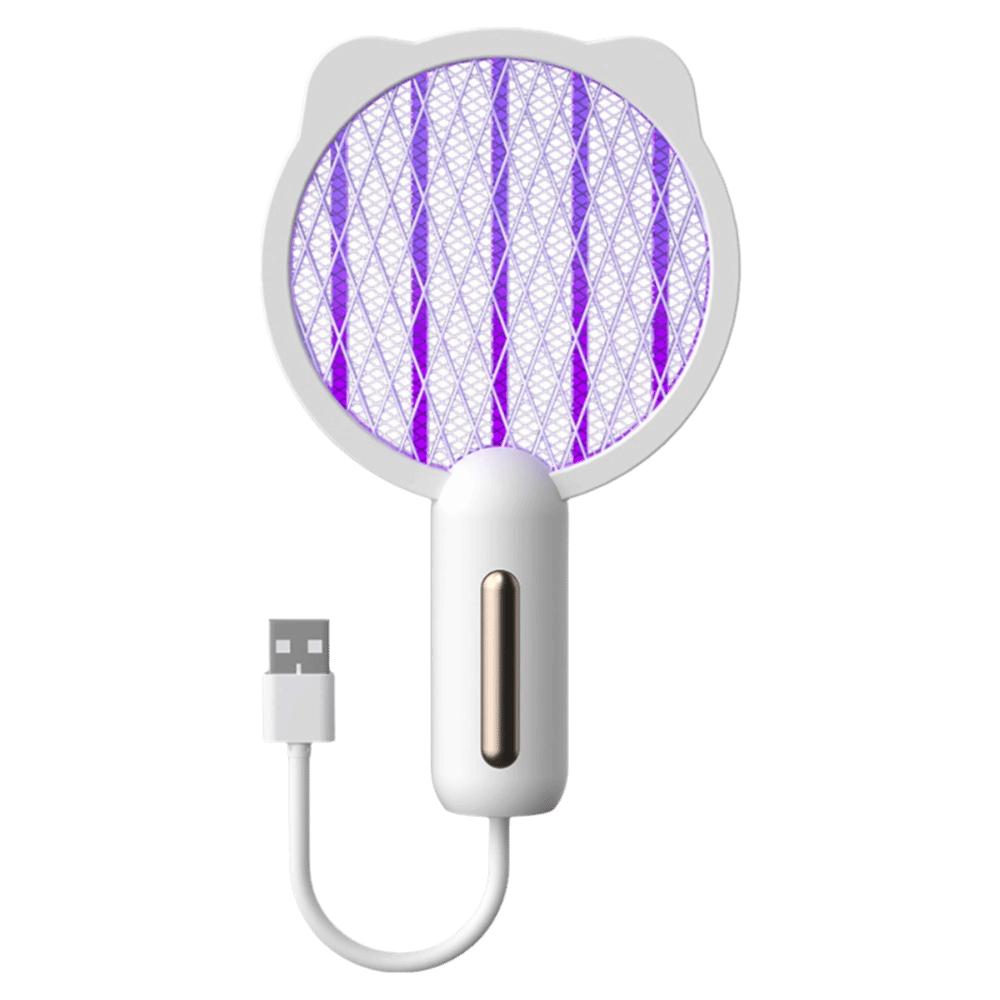 

Ультрафиолетовая лампа-уничтожитель комаров, безопасная для детей, электрическая мухобойка 2-в-1, УФ-лампа для использования в помещении. белый