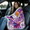 K Pop Demon Hunters Huntrix Blanket Hot Anime Flannel Throw Anime Fan Gift for Travel Camping Sofa Bed Cover Living Room Decor