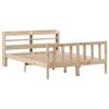 VidaXL Bed Frames with Headboard 140x200 Cm Solid Pine Wood, Bed, Bedroom Furniture, Wooden Bed, Bed 3306580