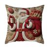 Christmas Pillow Cover 18x18 Inch Santa Reindeer Cushion Cover with Hidden Zipper Tree Snowman