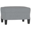 Vidaxl 3-Cz. Living Room Set, Light Grey, Upholstered In Fabric