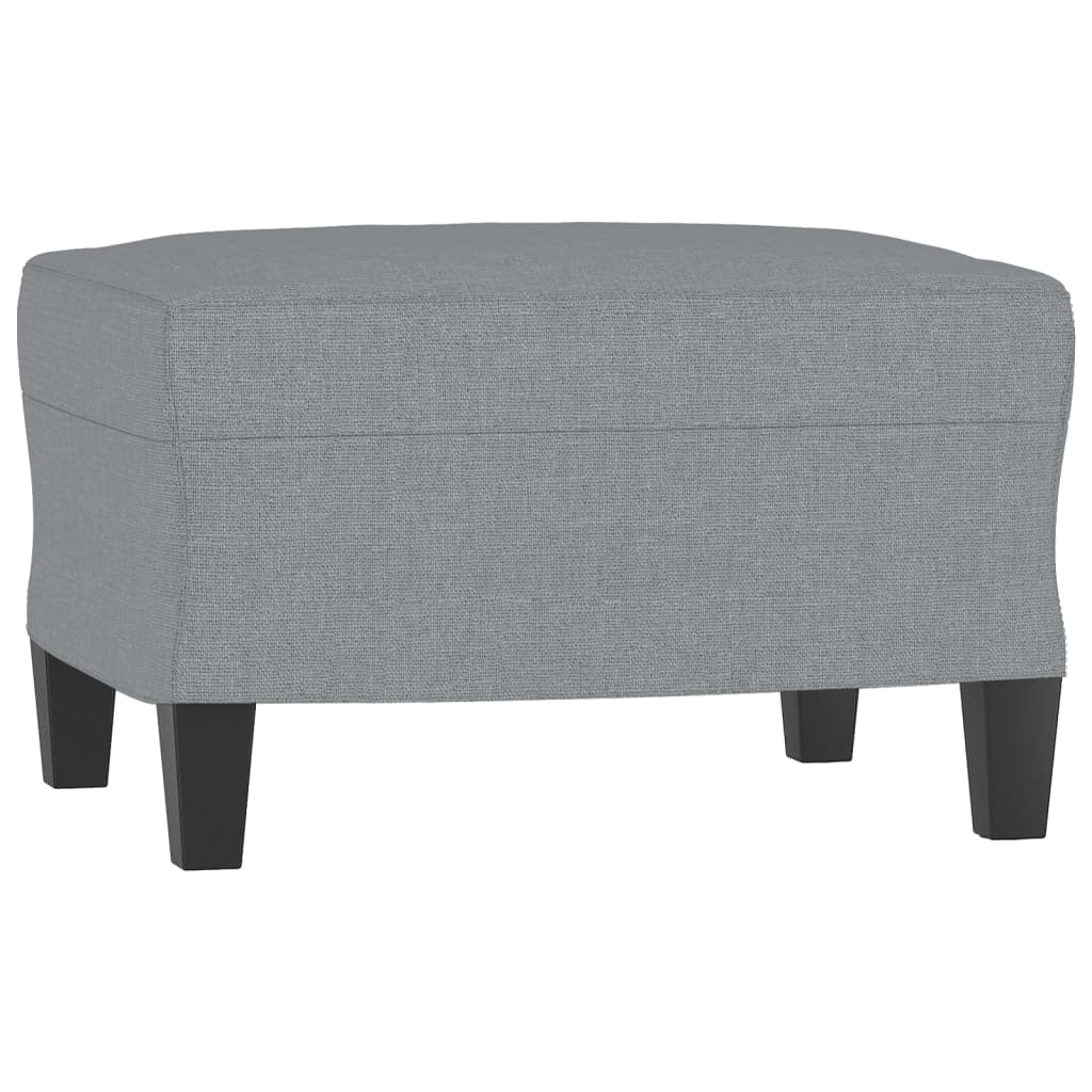 Vidaxl 3-Cz. Living Room Set, Light Grey, Upholstered In Fabric