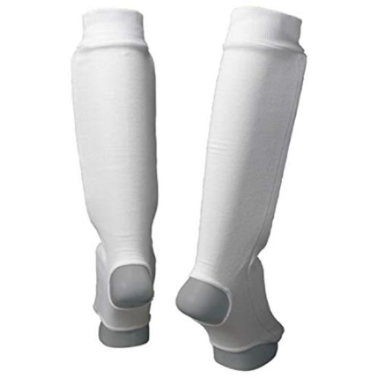 Isami Leg Ankle Knee Martial and MMA L-227 & Support, White, Foot, Shin, Support, Arts, Karate, Kickboxing, (FREE)
