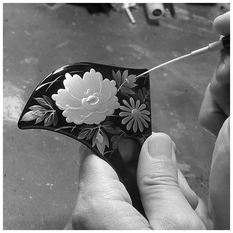 Used Kanzashi Tomesode Makie Hair Ornament Pearl Wedding Mother Hairpin Peony Made In Japan Kanzasi 30's 40's 50's 60's Watmosphere Watmosphere 8w506