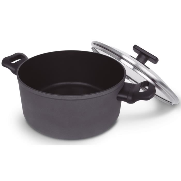 ARCOS Kaula - Faitout Anti-Adhésive en Aluminium Forge avec Couvercle en Verre (20 mm)