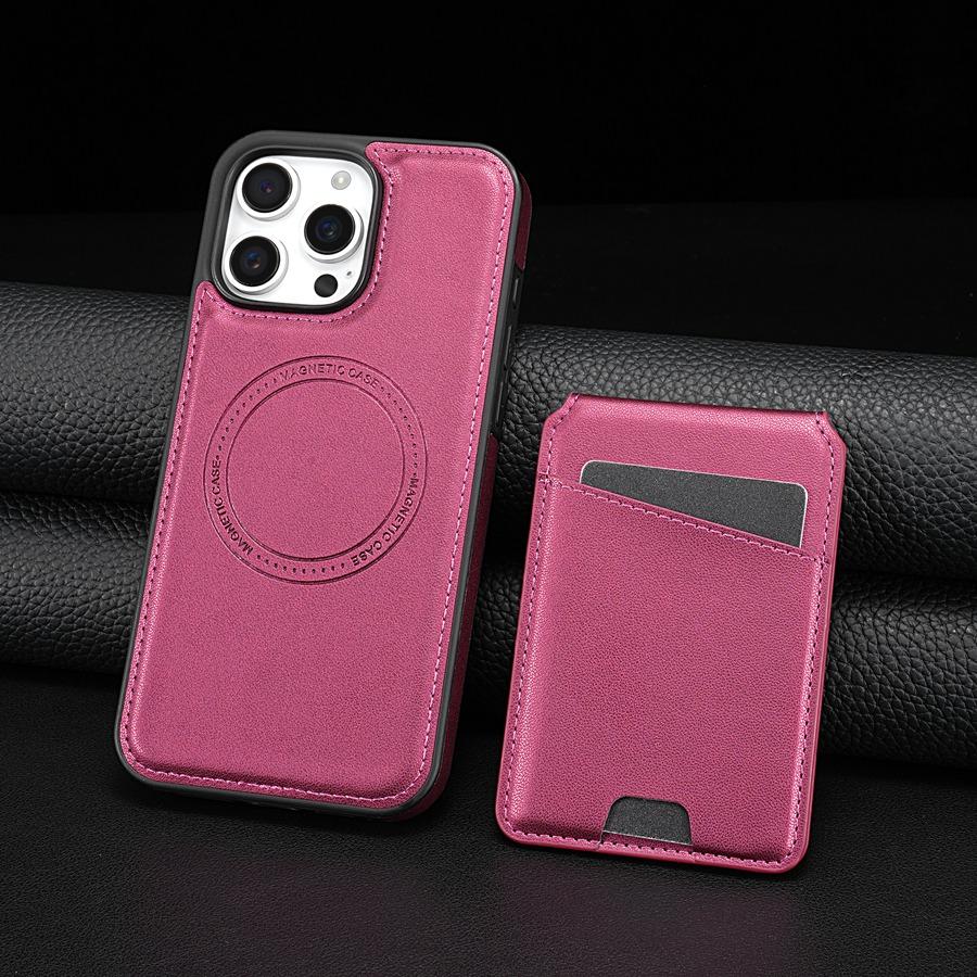 Odnímatelné magnetické bezdrátové nabíjecí pouzdro na telefon 2 v 1 | Ultratenký design se slotem pro kartu a nastavitelným stojanem | Rychlé nabíjení pro iPhone Samsung