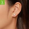 Simple 50-Point Exquisite Moissanite Threaded Stud Earrings With 925 Silver Moissanite Design