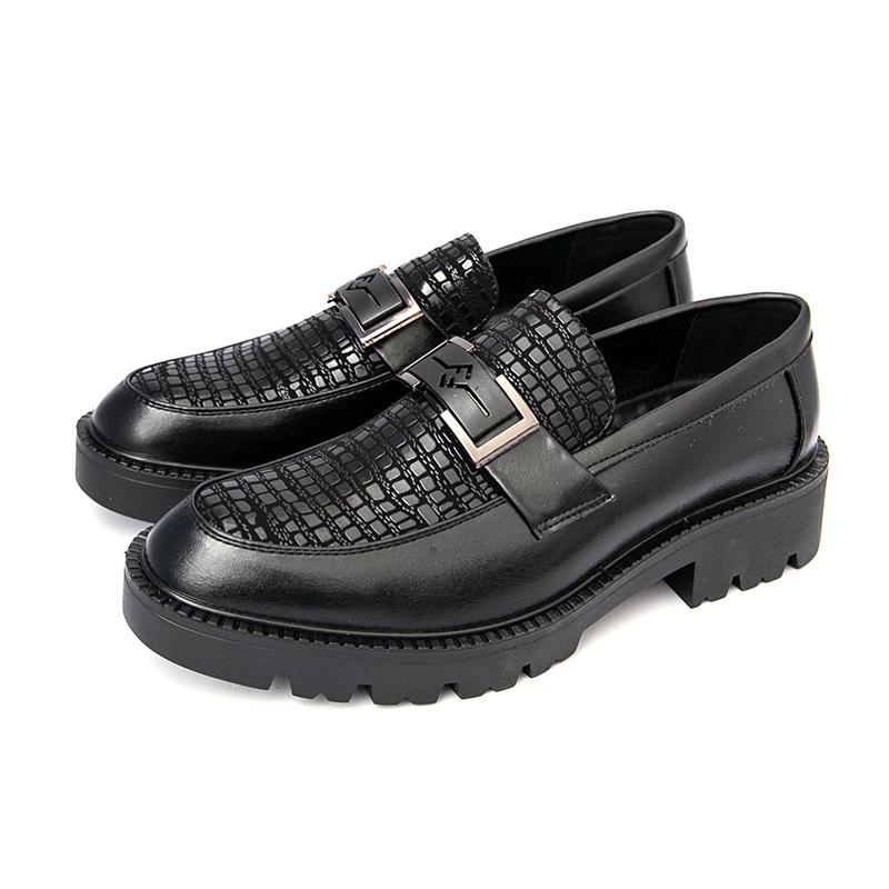 2025 summer new leather shoes men's high-end business casual shoes breathable men's leather shoes men's one-pedal lazy shoes