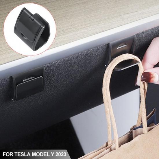 Car Glove Box Hidden Hook Purse Bag Hanger Hat Holder For Tesla Model Y 2023
