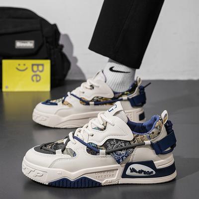 Men's Shoes Spring and Summer New Versatile Thick-soled Casual Non-slip Youth Sports Trendy Shoes Flat-soled Low-top