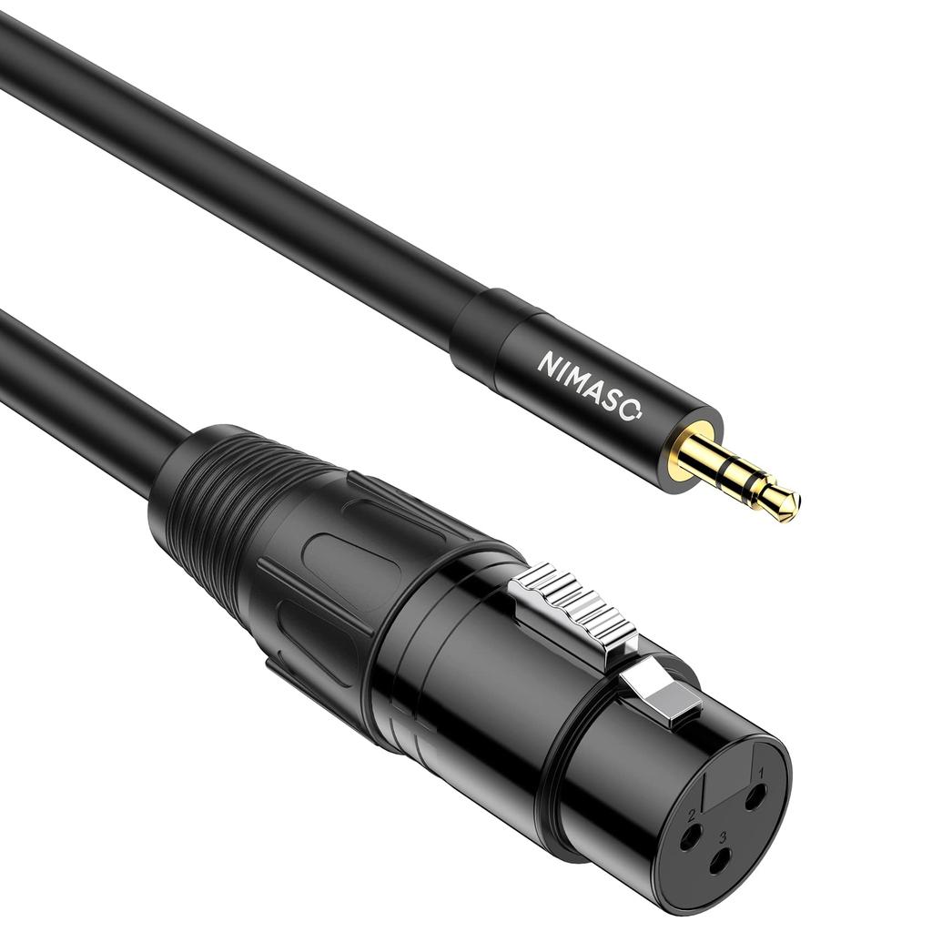 NIMASO 3.5mm to XLR Male to XLR Female Conversion Cable, Unbalanced Microphone Cable, XLR to 3.5mm Conversion Cable (3m), Male to Female, NCA22L637