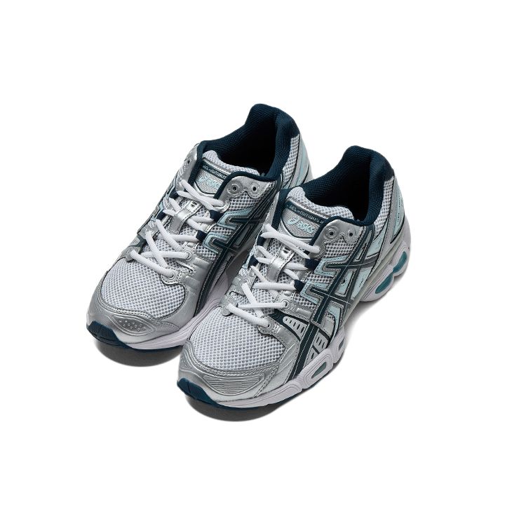 Asics Tênis Gel Nimbus 9 Prata Pura Azul Francês Feminino 1202A278-020
