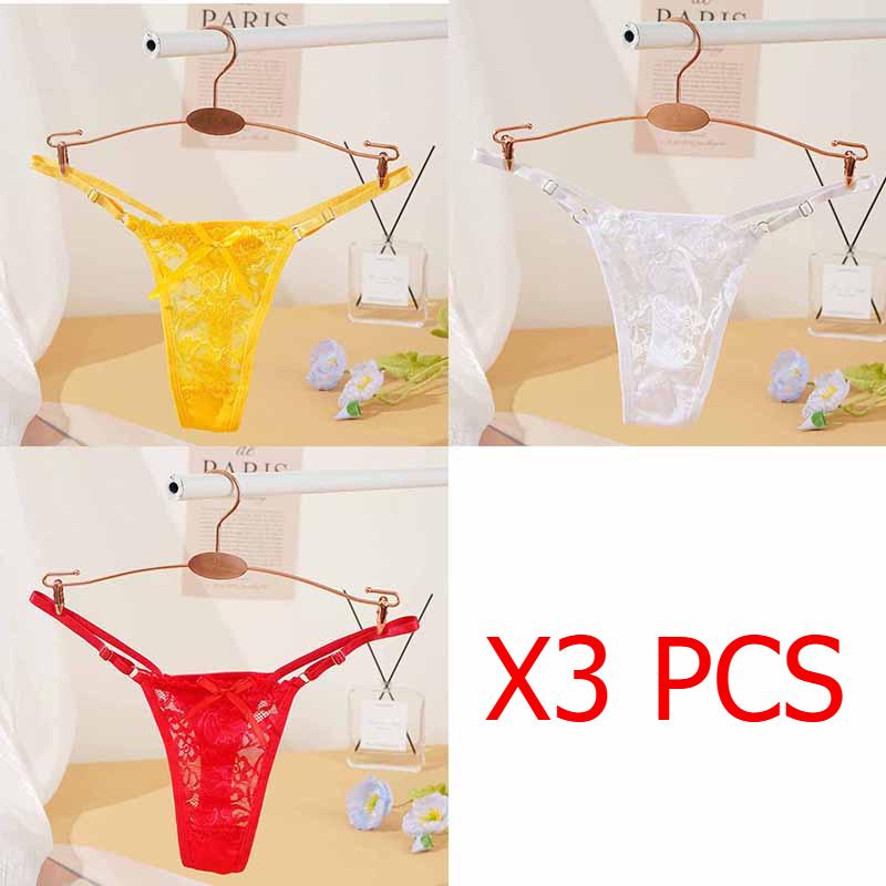 Justerbare blonder-thongs Truser Kvinner Undertøy Sexy Thongs Kvinner Solid Undertøy med lav midje Sømløse Dame Underbukser Undertøy