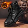 Winter New Men's Plush Warm Casual Martin Boots, Fashionable and Trendy, High Top, Versatile and Comfortable Outdoor Men's Boots